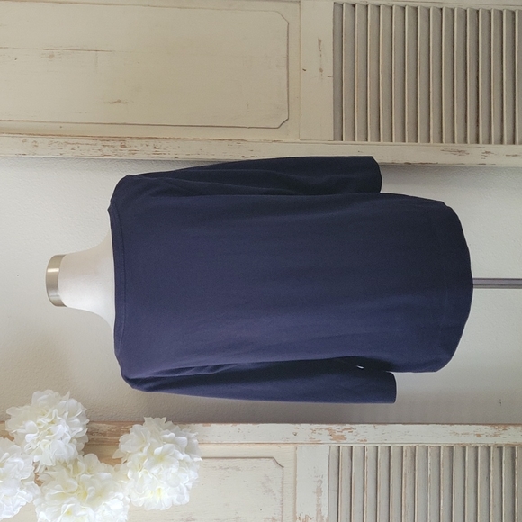 Talbots 3/4 sleeves multicolor embellish mini pom pom top women's size large - Picture 7 of 11